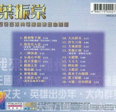 葉振棠 - 百份百經典電視劇集金曲精選 Back