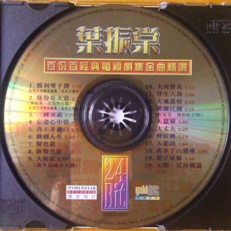 葉振棠 - 百份百經典電視劇集金曲精選 CD
