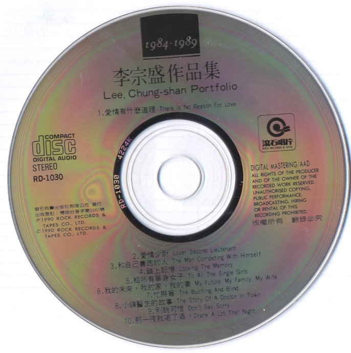 李宗盛 - 1984-1989李宗盛作品集 CD