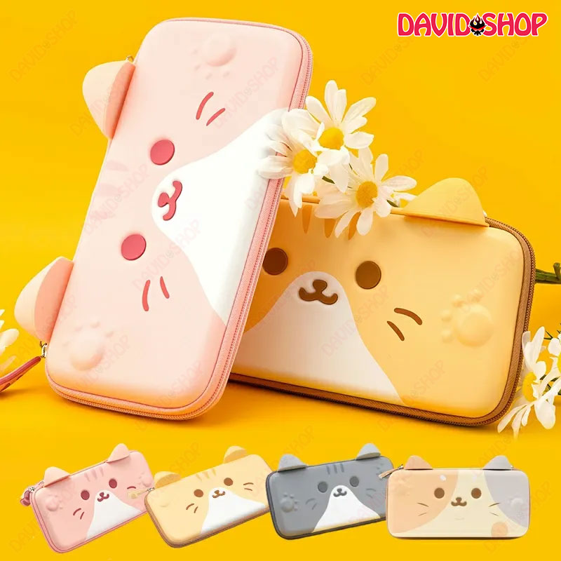 [GeekShare] Túi đựng máy Tai Chó Mèo cao cấp siêu cute - Nintendo Switch OLED, V1, V2