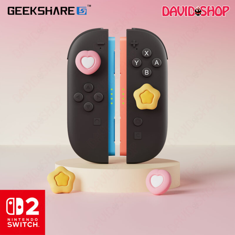 Núm bọc analog Ngôi Sao & Trái Tim cao cấp, chính hãng GeekShare cho Joy-Con - Nintendo Switch 2
