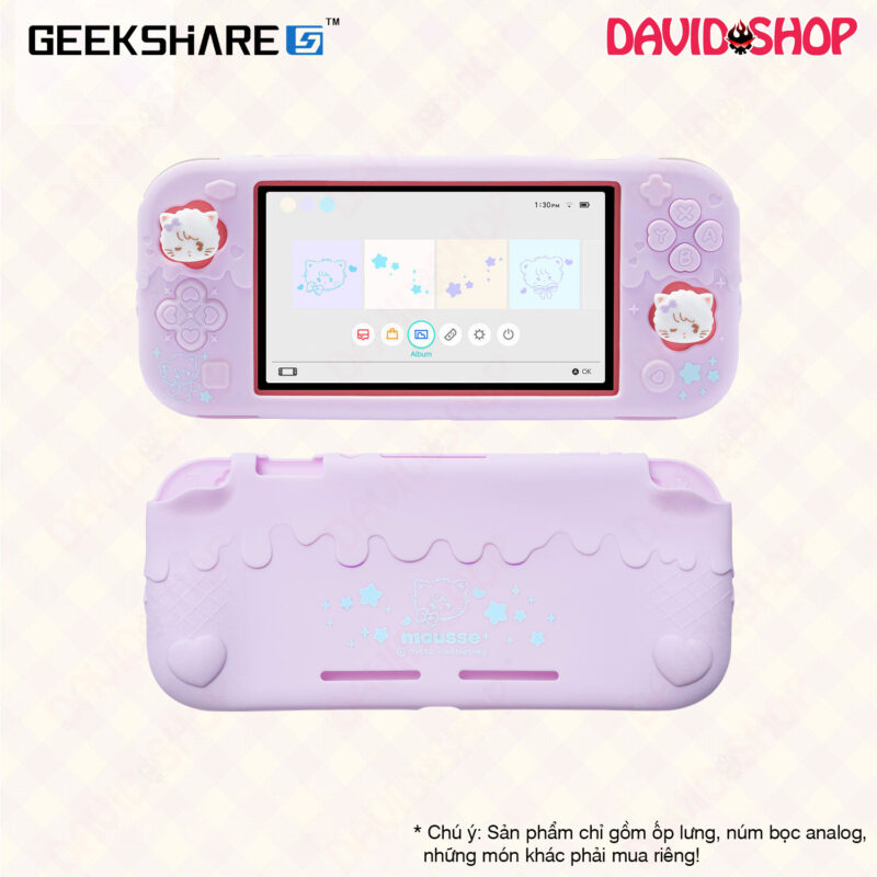Ốp bọc silicone toàn thân Các Nhân Vật Mikko chính hãng GeekShare – Nintendo Switch Lite - TÍM