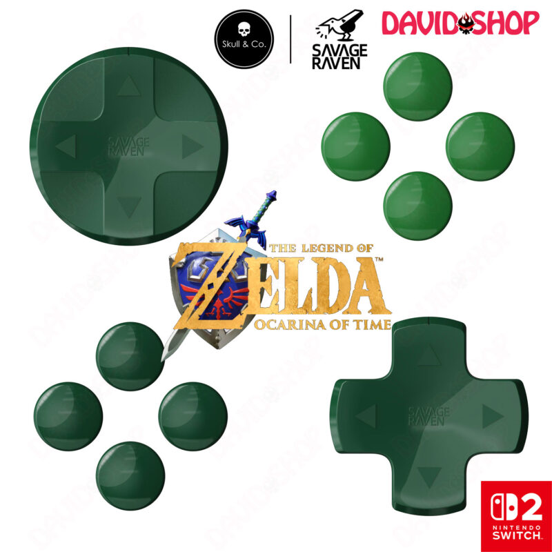 Nút dán D-PAD Savage Raven (Skull & Co.) cho Joy-Con bản LEGEND OF ZELDA - Nintendo Switch 2