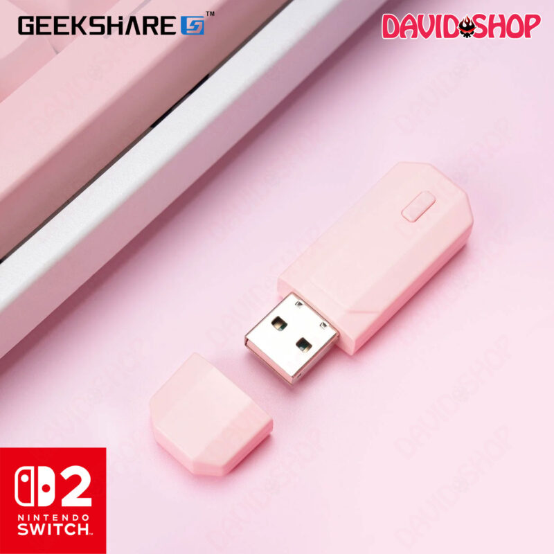 Adapter 2.4G cho tay cầm Hello Kitty chính hãng GeekShare và Sanrio - Dùng cho PC