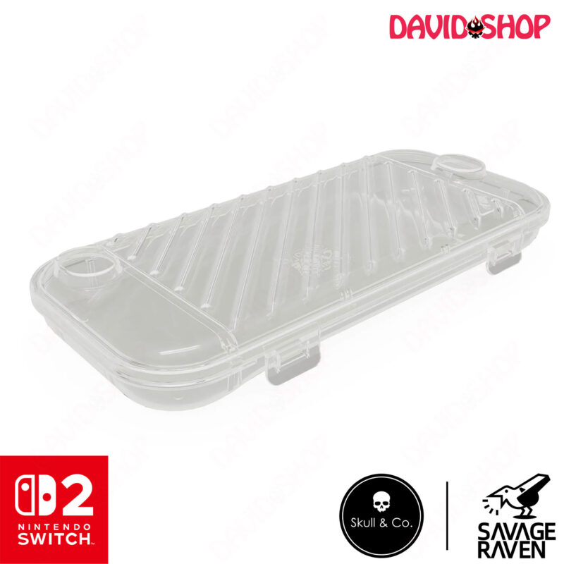 Hộp nhựa Savage Raven (Skull & Co.) cao cấp bảo vệ máy Nintendo Switch 2 - Crystal Clear