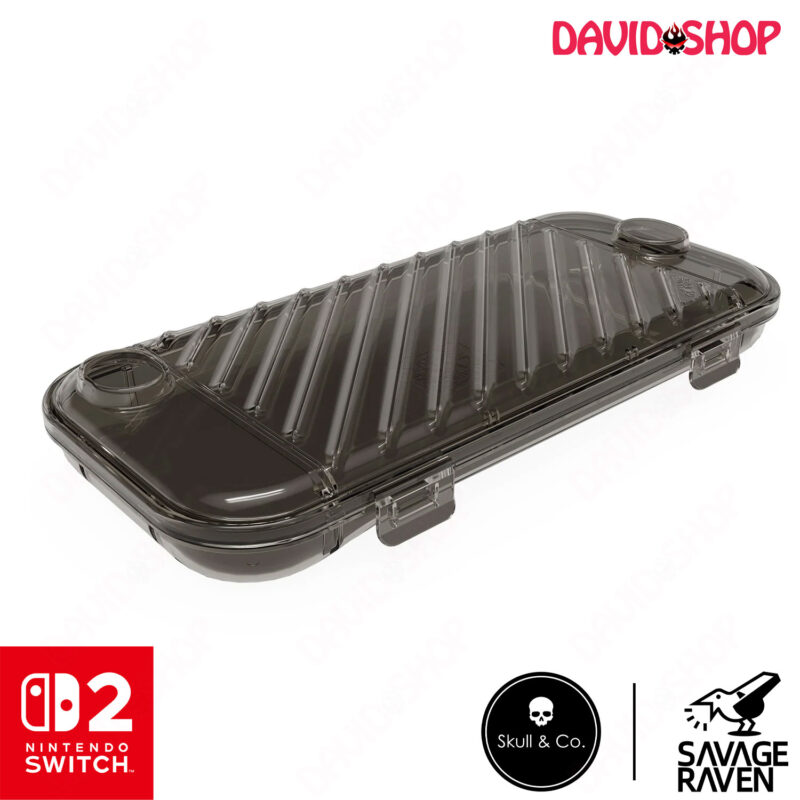 Hộp nhựa Savage Raven (Skull & Co.) cao cấp bảo vệ máy Nintendo Switch 2 - Smoky Black