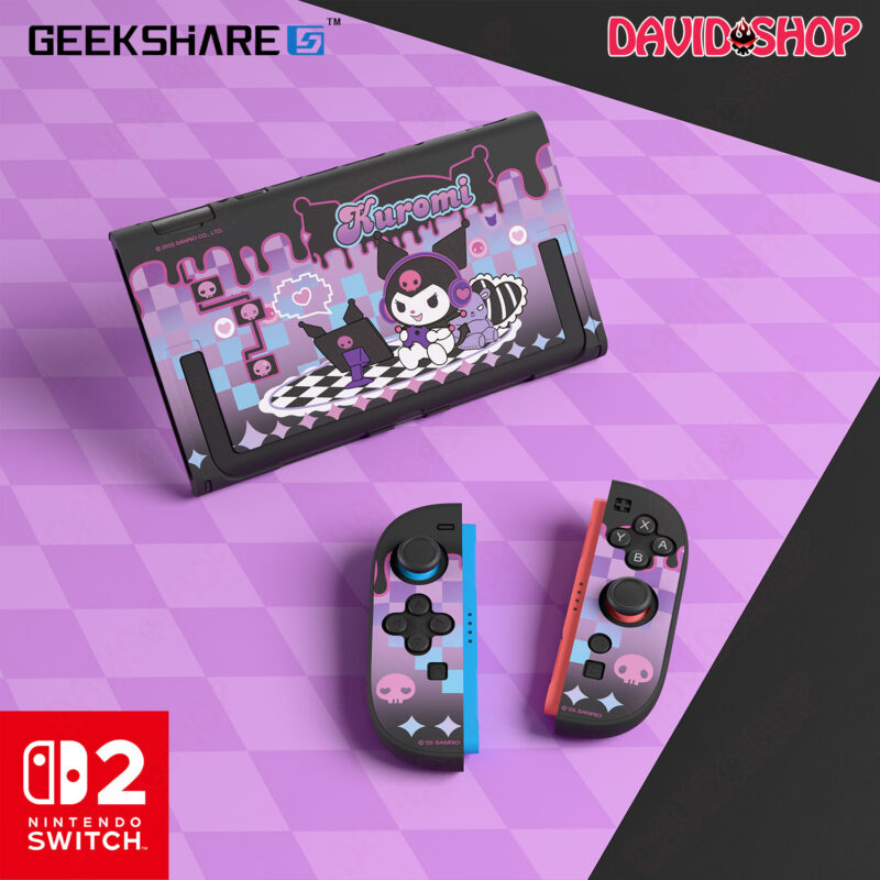 Ốp lưng + bọc case Joy-Con 2 GeekShare x Sanrio (Kuromi Gaming Time) - Nintendo Switch 2