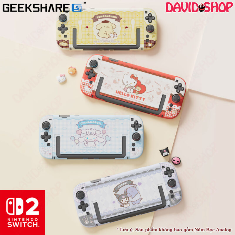 Ốp lưng + bọc case Joy-Con 2 chủ đề Nhân Vật Sanrio chính hãng GeekShare - Nintendo Switch 2