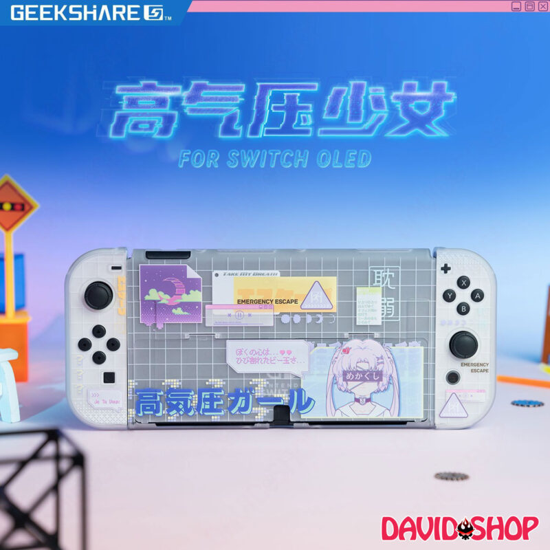 Ốp lưng + case Joy-Con chủ đề High Pressure Girl (GeekShare) - Nintendo Switch OLED
