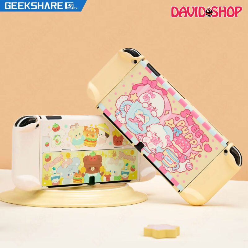 Ốp lưng + case Joy-Con chủ đề Tiệc Trà & Fastfood cao cấp (GeekShare) - Nintendo Switch OLED