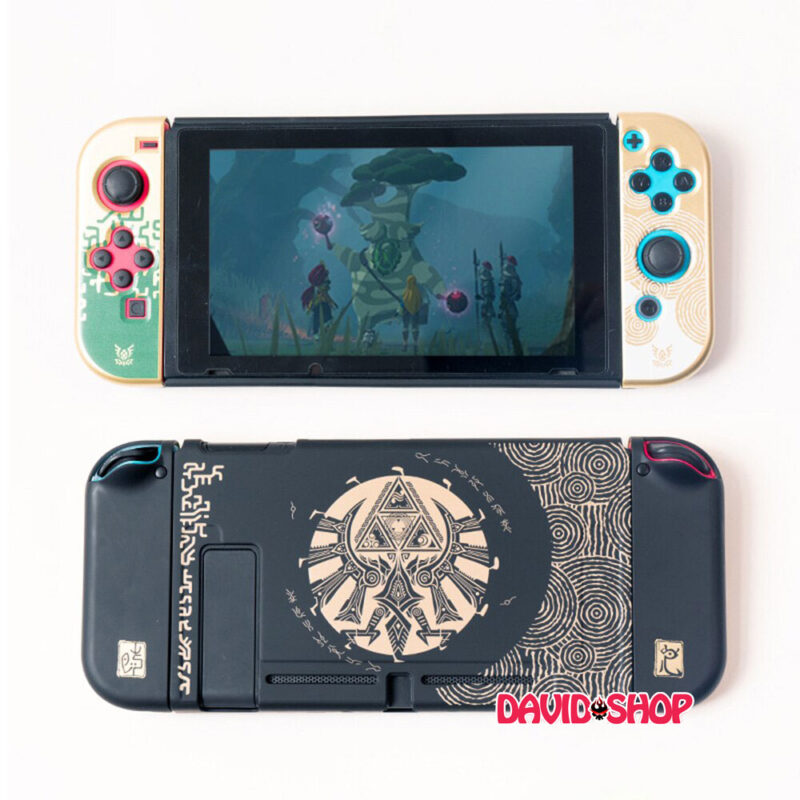 Ốp lưng + case Joy-Con The Legend of Zelda: Tears of The Kingdom (Đen) hãng Akitomo - Nintendo Switch V1, V2
