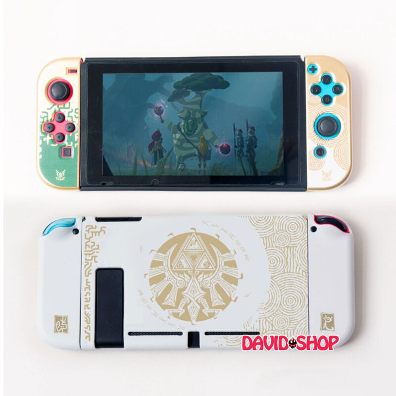 Ốp lưng + case Joy-Con The Legend of Zelda: Tears of The Kingdom (Trắng) hãng Akitomo - Nintendo Switch V1, V2