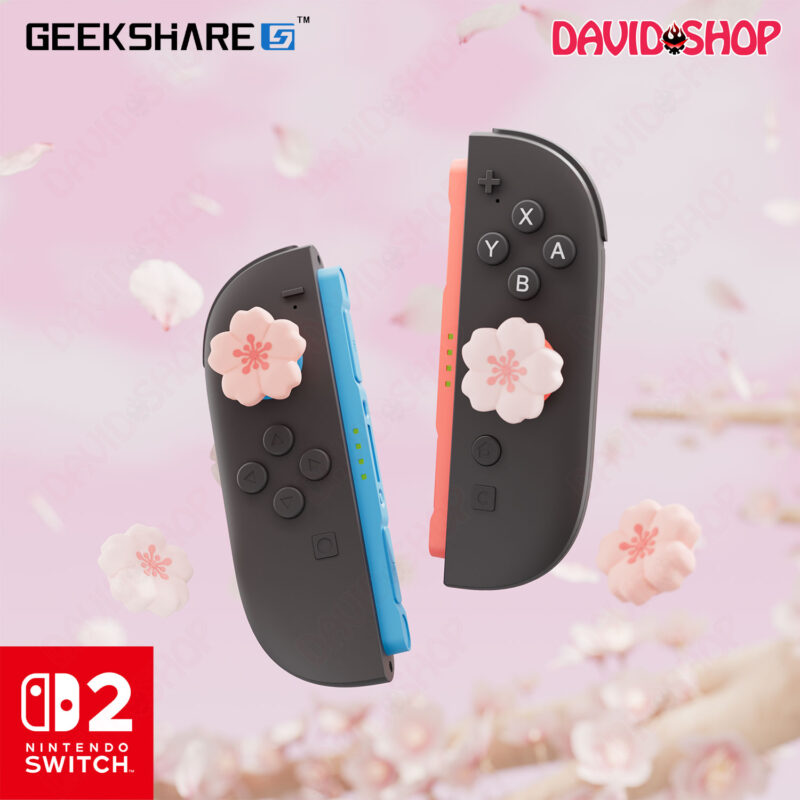 Núm bọc analog Hoa Anh Đào cao cấp, chính hãng GeekShare cho Joy-Con - Nintendo Switch 2