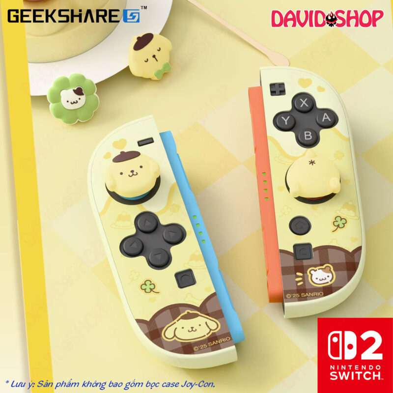 Núm bọc analog POM POM PURIN chính hãng GeekShare cho Joy-Con - Nintendo Switch 2