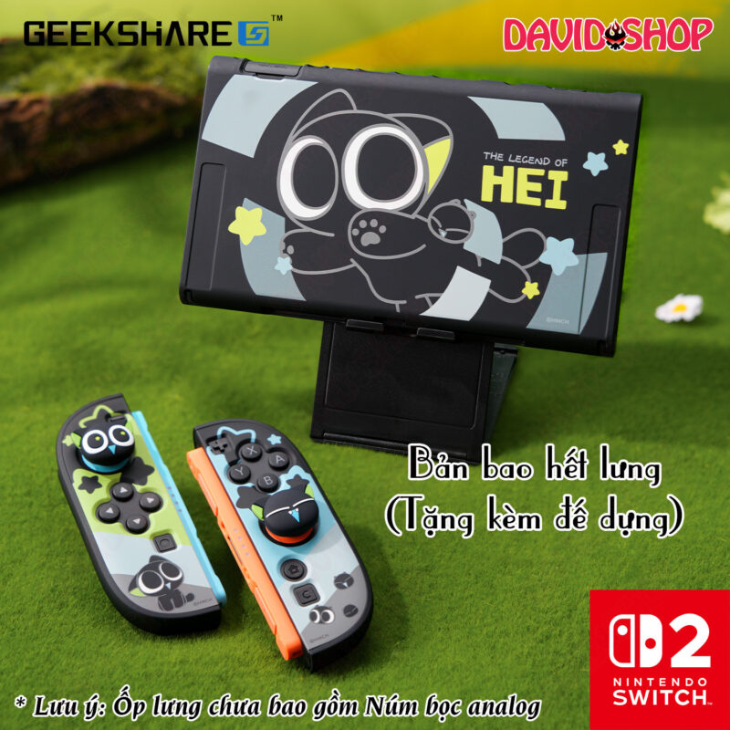 Ốp lưng & Bọc case Joy-Con The Legend of Hei (bản bao hết lưng) chính hãng GeekShare - Nintendo Switch 2