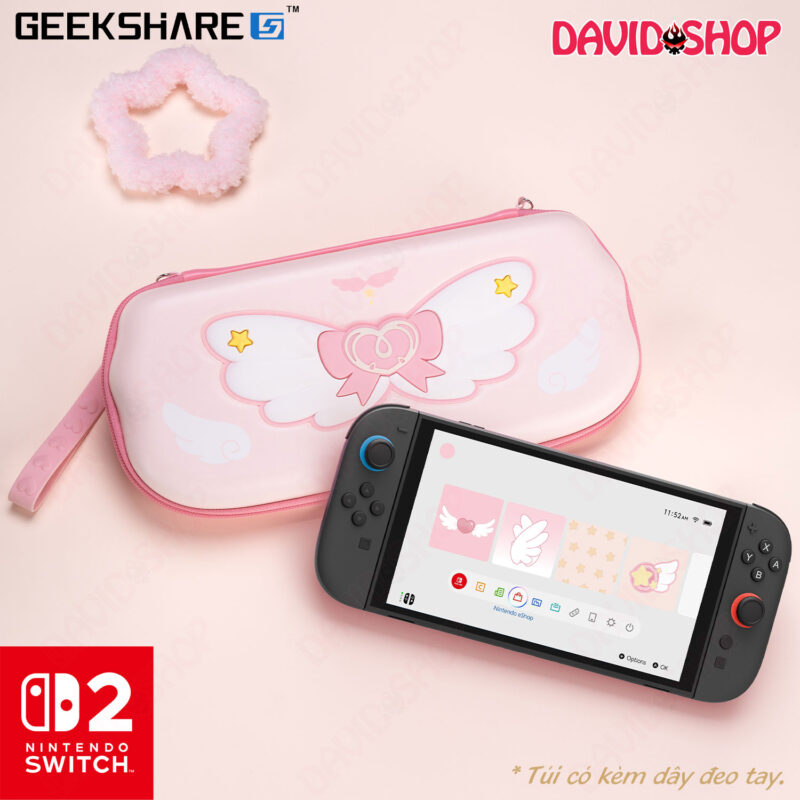 Túi bảo vệ máy Star Wings kèm dây đeo tay chính hãng GeekShare - Nintendo Switch 2