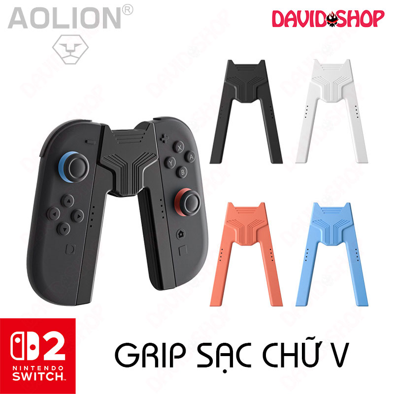 Handgrip chữ A có sạc hãng Aolion cho Joy-Con - Nintendo Switch 2