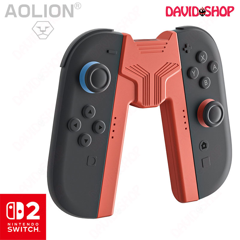 Handgrip chữ A có sạc hãng Aolion cho Joy-Con – Nintendo Switch 2 - RED