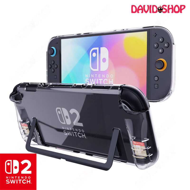 Ốp lưng TPU dẻo trong suốt, grip lồi, khoét phần kickstand - Nintendo Switch 2