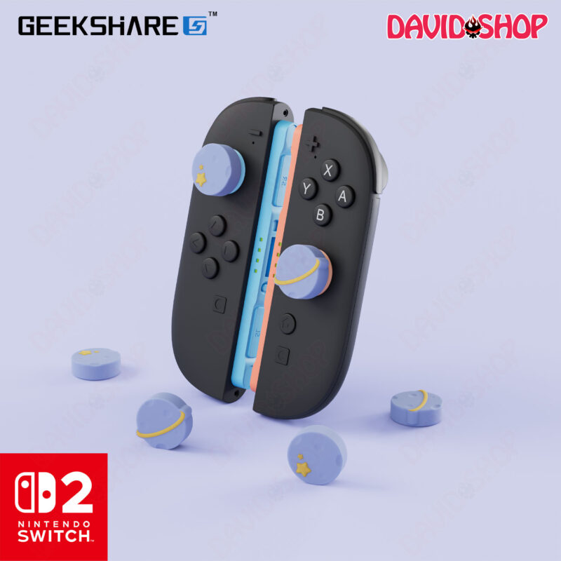 Núm bọc analog Happy Plannets cao cấp, chính hãng GeekShare cho Joy-Con - Nintendo Switch 2