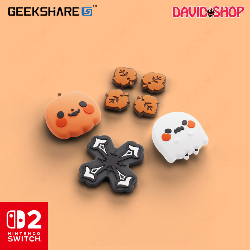 Nút dán D-PAD (GeekShare) nhiều chủ đề cho Joy-Con 2 – Nintendo Switch 2 - Ma & Bí Ngô Halloween
