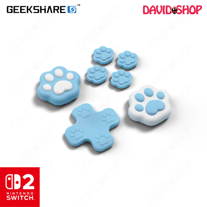 Nút dán D-PAD (GeekShare) nhiều chủ đề cho Joy-Con 2 – Nintendo Switch 2 - Chân Mèo (Lam)