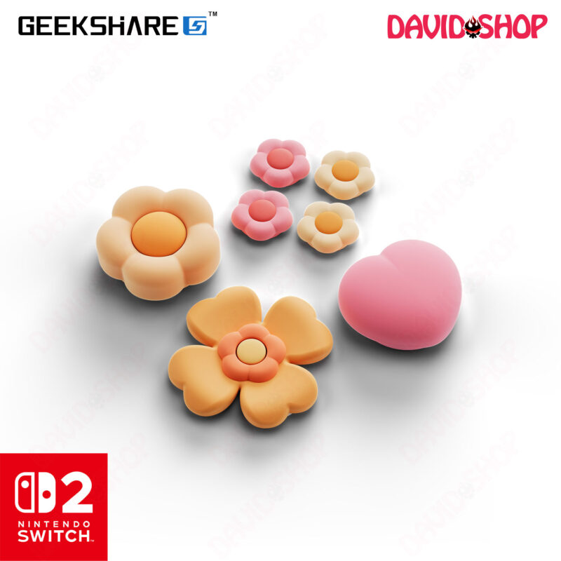 Nút dán D-PAD (GeekShare) nhiều chủ đề cho Joy-Con 2 – Nintendo Switch 2 - Hoa & Trái Tim