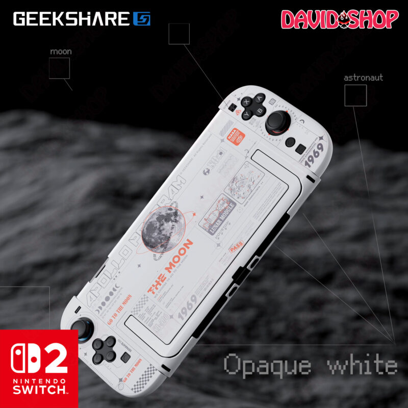 Ốp lưng & Bọc case Joy-Con chủ đề Apollo Program (nền trắng) chính hãng GeekShare - Nintendo Switch 2
