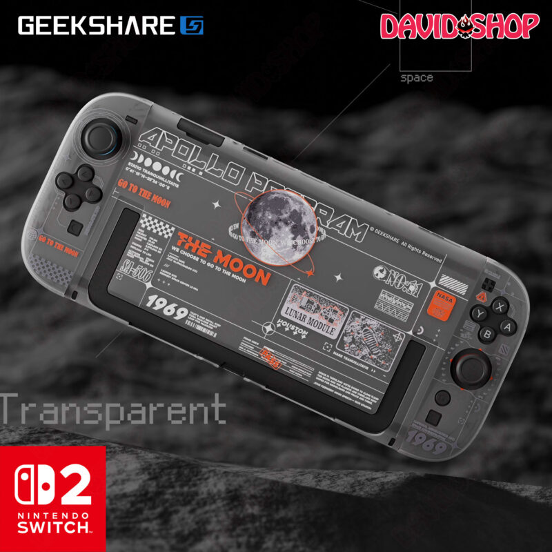 Ốp lưng & Bọc case Joy-Con chủ đề Apollo Program (nền trong đục) chính hãng GeekShare - Nintendo Switch 2