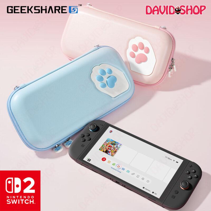 Túi đựng máy Chân Mèo cao cấp siêu cute (GeekShare) - Nintendo Switch 2