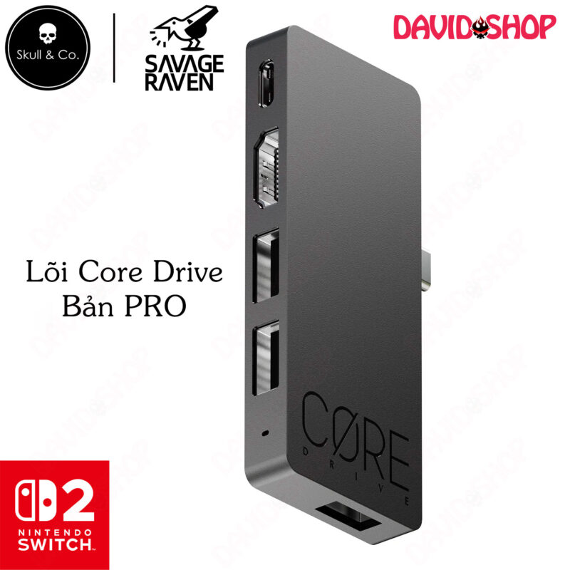 Jumpgate Dock xuất hình Savage Raven (Skull & Co.) cho Nintendo Switch 2 / OLED / Handheld PC / Laptop - Core Drive (PRO)