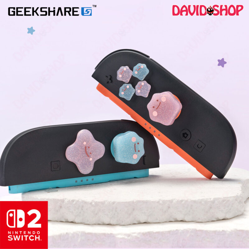 Nút dán D-PAD + núm bọc analog (GeekShare) Ditto (Pokémon) cho Joy-Con - Nintendo Switch 2