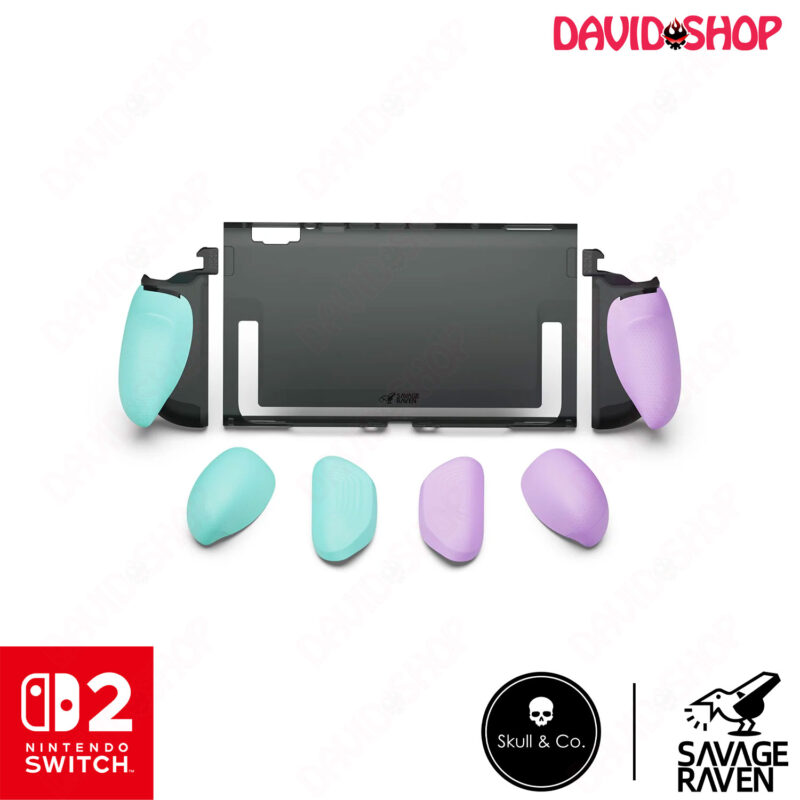 Ốp lưng FissionGrip Savage Raven (Skull & Co.) bản Light Purple+Light Green - Nintendo Switch 2