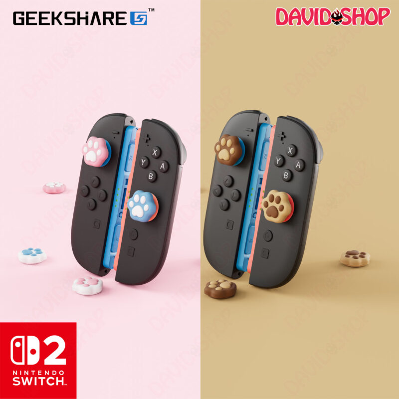 Núm bọc analog (GeekShare) Viền Chân Mèo cho Joy-Con - Nintendo Switch 2