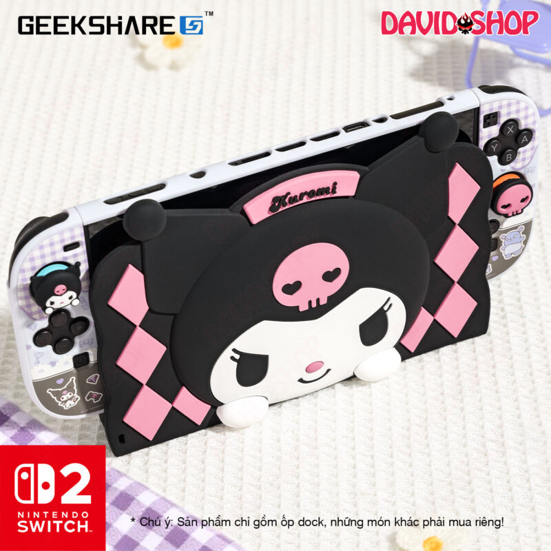 Ốp dock silicone GeekShare x Sanrio (Kuromi) cho Nintendo Switch 2