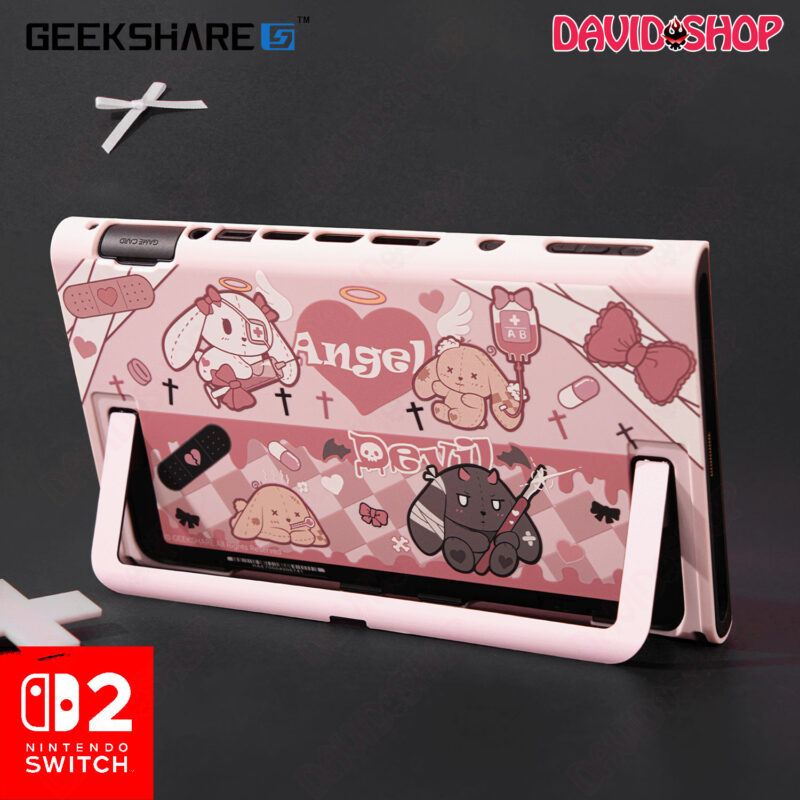 Ốp lưng & Bọc case Joy-Con chủ đề Thỏ Gothic (hở kickstand) chính hãng GeekShare - Nintendo Switch 2