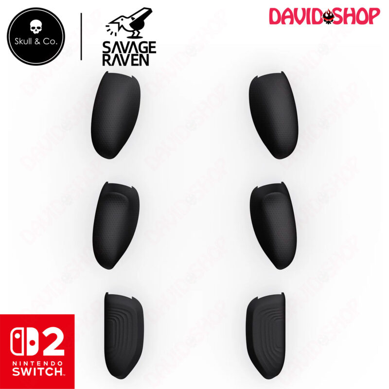 Grip Set dùng thay thế cho NeoGrip, GripCase, FissionGrip, JoyGrip hãng Savage Raven (Skull & Co.) – Nintendo Switch 2 - BLACK