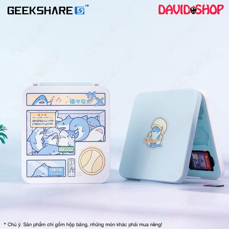 Hộp đựng băng & thẻ nhớ microSD (GeekShare) Máy Gacha Cá Mập - Nintendo Switch 2, OLED, V1, V2, Lite