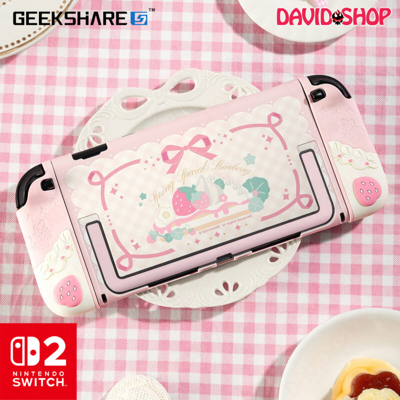 Ốp lưng & Bọc case Joy-Con (GeekShare) phiên bản Dâu Tây (Hồng) - Nintendo Switch 2