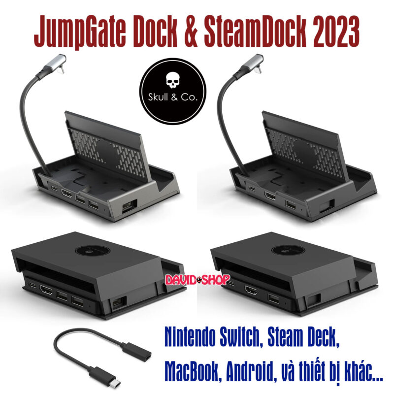 SteamDock & Jumpgate Dock Savage Raven (Skull & Co.) cho Steam Deck, Nintendo Switch, Smartphone, MacBook…