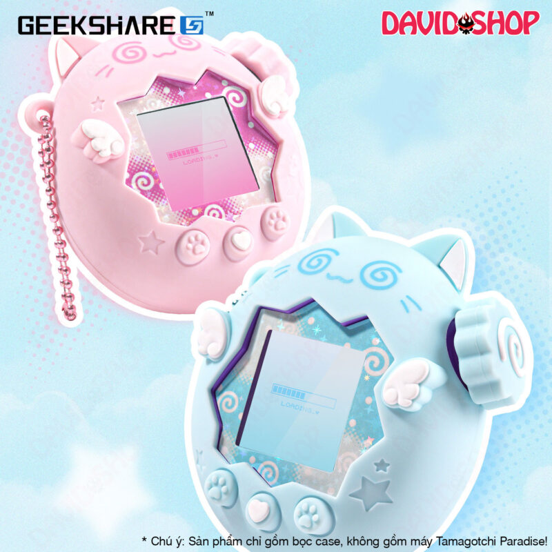 Bọc case silicone Mèo Choáng Váng cho máy nuôi thú ảo Tamagotchi Paradise chính hãng GeekShare