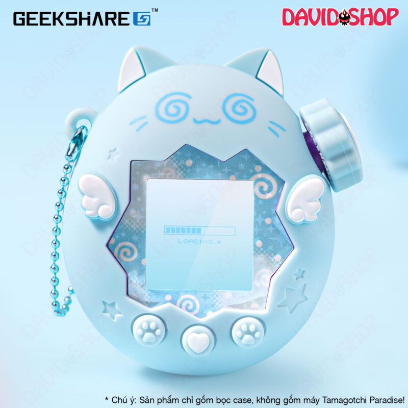 Bọc case silicone Mèo Choáng Váng cho máy nuôi thú ảo Tamagotchi Paradise chính hãng GeekShare - BLUE