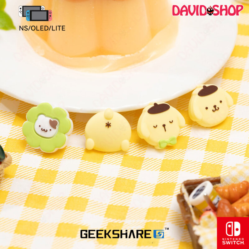 Núm bọc analog GeekShare x Sanrio cho Joy-Con – Nintendo Switch V1, V2, OLED, Lite - POM POM PURIN