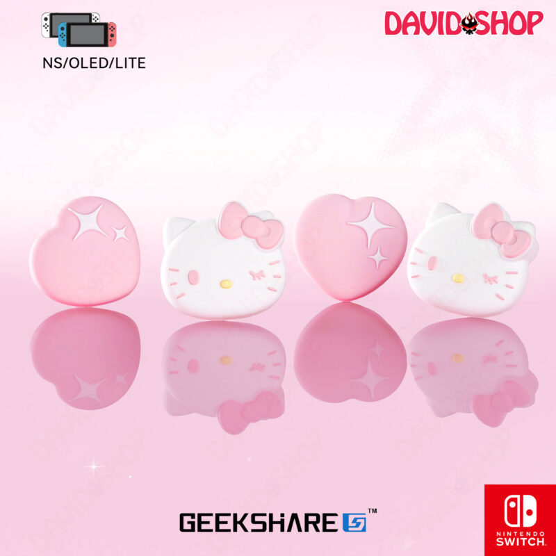 Núm bọc analog GeekShare x Sanrio cho Joy-Con – Nintendo Switch V1, V2, OLED, Lite - HELLO KITTY HEART STAR