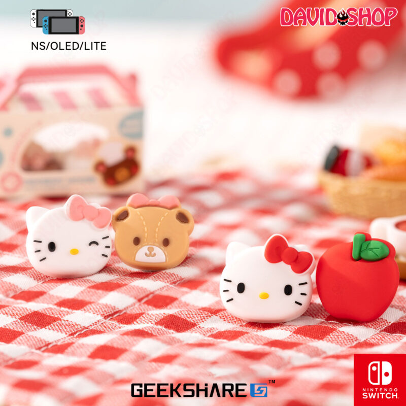 Núm bọc analog GeekShare x Sanrio cho Joy-Con – Nintendo Switch V1, V2, OLED, Lite - HELLO KITTY