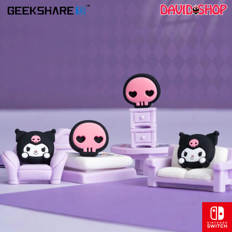 Núm bọc analog GeekShare x Sanrio cho Joy-Con – Nintendo Switch V1, V2, OLED, Lite - KUROMI
