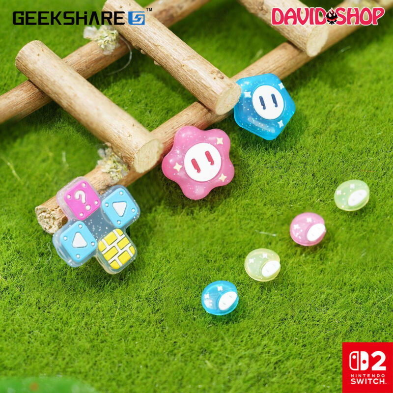 Nút dán D-PAD + núm bọc analog (GeekShare) Super Mario Wonder cho Joy-Con 2 - Nintendo Switch 2