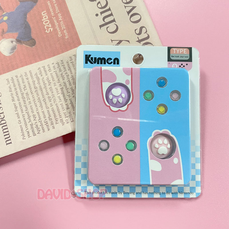Nút trong suốt hình chìm trái tim cao cấp Akitomo cho tay cầm Joy-Con – Nintendo Switch OLED, V1, V2 - TIM NHIỀU MÀU