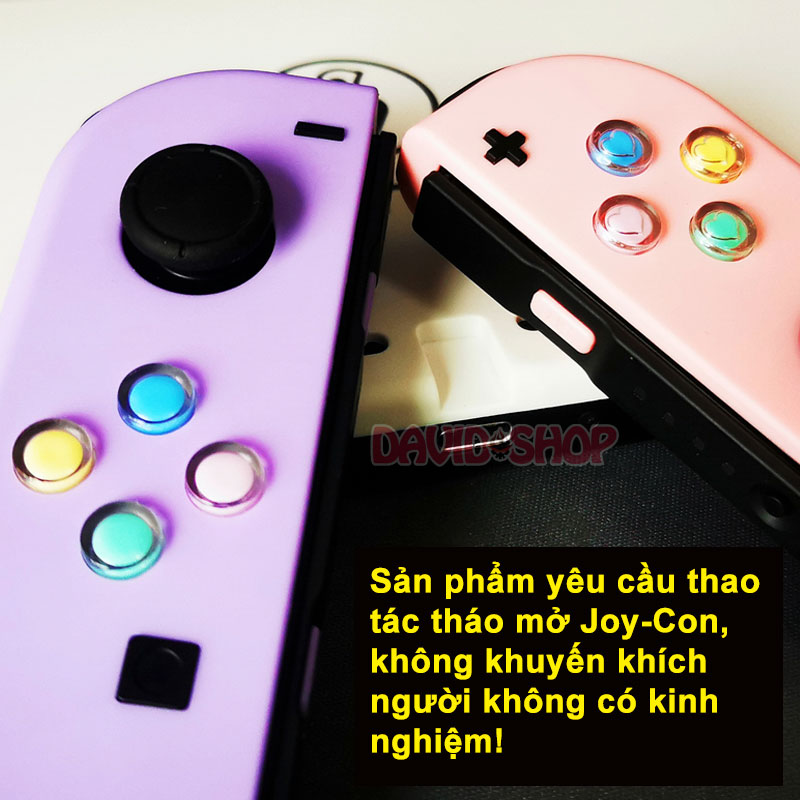 Nút trong suốt hình chìm trái tim cao cấp Akitomo cho tay cầm Joy-Con - Nintendo Switch OLED, V1, V2