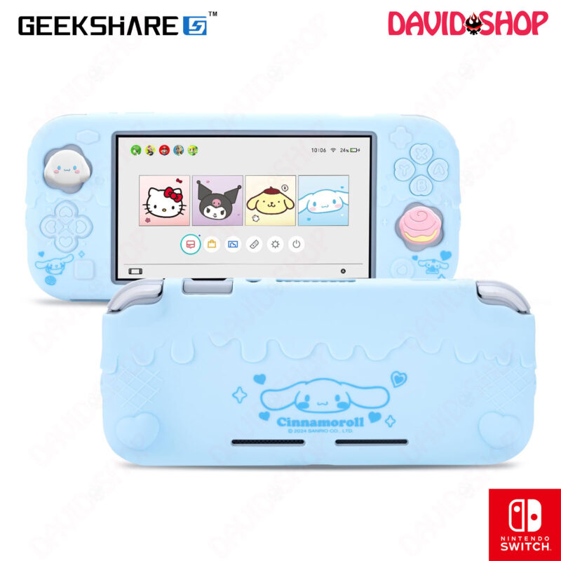 Ốp bọc silicone toàn thân Sanrio x GeekShare bản Cinnamoroll - Nintendo Switch Lite